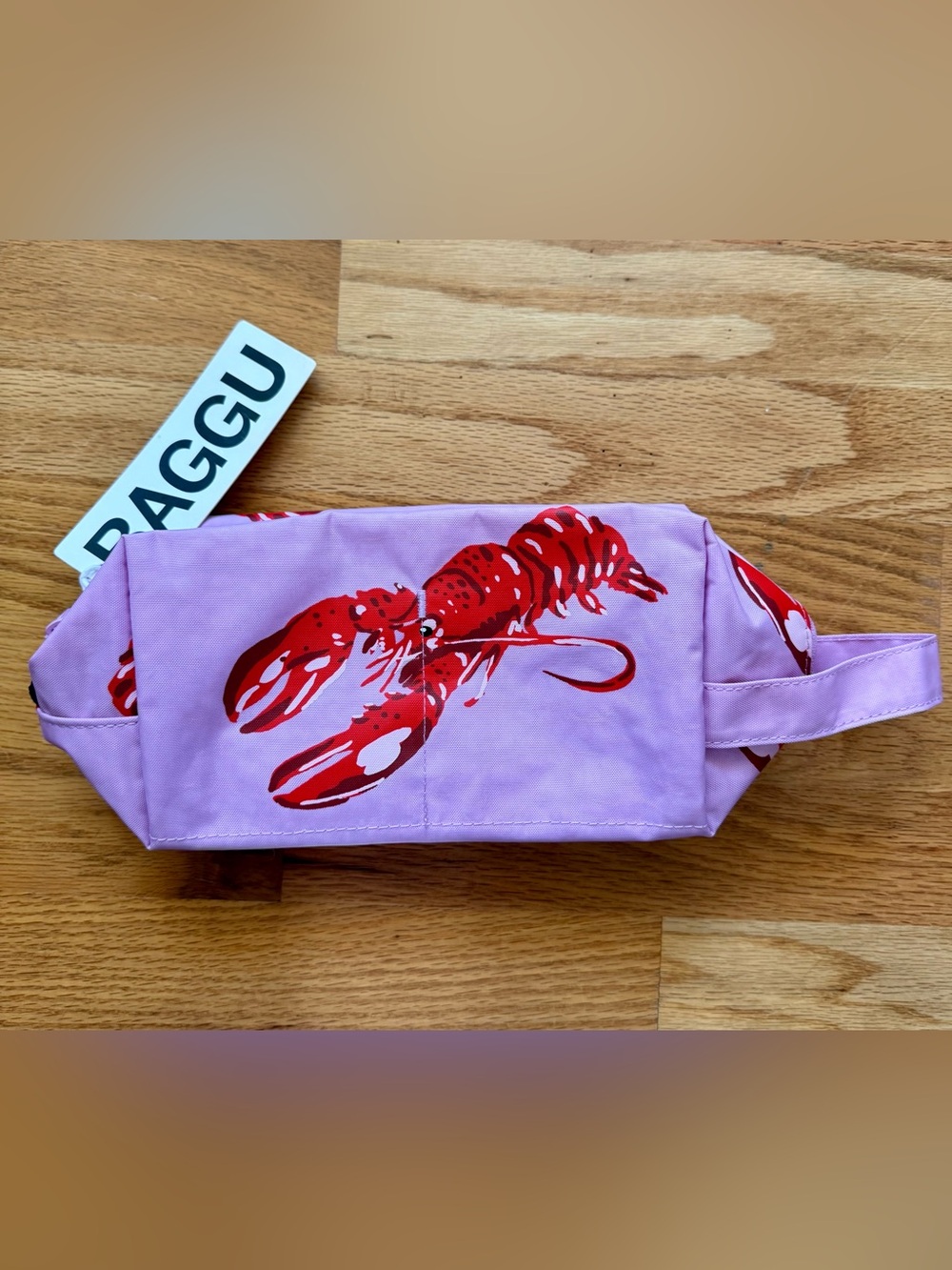 NWT Baggu Dopp Kit - Pink Lobster (Peony)